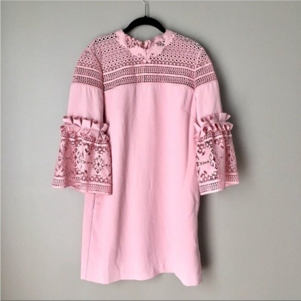 Ted Baker London Lucila Blush Pink Shift Mini Dress With Panels 4 - Picture 6 of 14